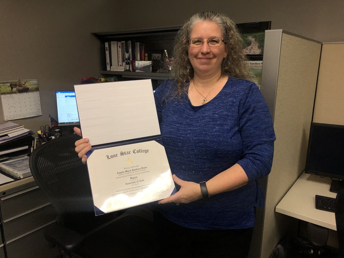 UNTILiWINN's tweet image. 💫 Hard Work makes the Dream Work! So excited to work alongside a dedicated and hardworking colleague like Angela Fries! She has finished #LSCstrong 🎓

#MaverickPride indeed.