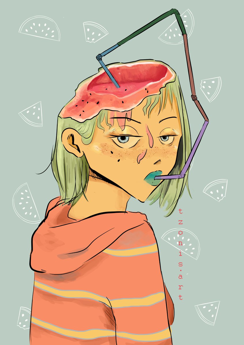 tzonis_art's tweet photo. #inktober #inktober2019 #inktoberday1 #fruitgore #watermelon #ink #inkdrawing #traditionalart #goretober #goretober2019 #goretoberday1 #painting #drawing #illustration #dailyart https://t.co/bphr8FzQQ2