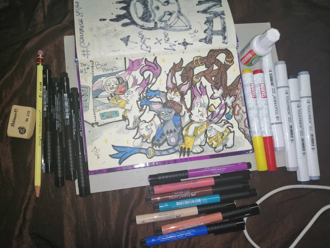 Betsumon's tweet photo. #inktober : #ring  Day 1

Los Digis necesitan money y fueron a empeñar sus anillos con el buen y confiable Betsu

#gatomon #tailmon #blacktailmon #salamon #salamonx #tailmonx #bastemon #Betsumon #inkbr ##padawarts #inktober2019 https://t.co/C8NjpNwgSt