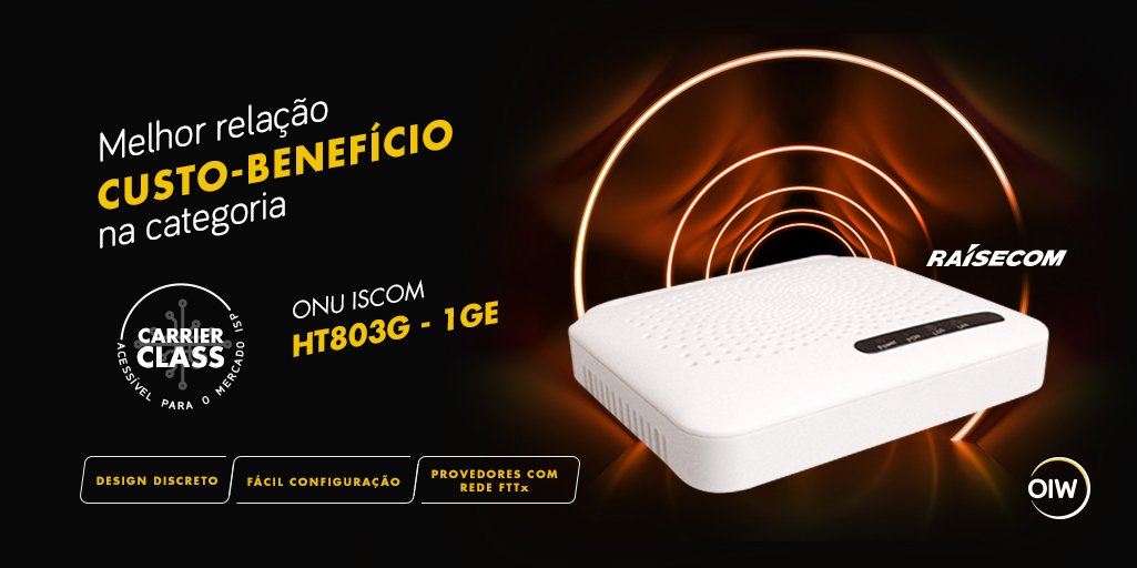 oiwtelecom's tweet photo. A ONU RAISECOM GPON BRIDGE 1GE tem um excelente desempenho e é de fácil instalação.
Fale com um de nossos consultores e agregue valor ao seu provedor!
#OIW #raisecom #onu #gpon #carrierclass https://t.co/n9hBw5KQ8q