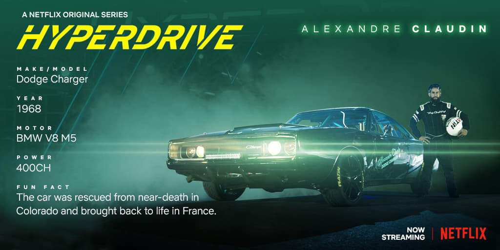 Alex_Claudin's tweet photo. Find out more about who I am and from where I come in #Hyperdrive on Netflix ! One of the best experience of my life ! 🏁🔥🤘
#hyperdrivenetflix
https://t.co/blZRa7CX1C
#DodgeCharger #drift #goodwood #gatebil #gymkhanagrid https://t.co/VfizaUXumQ