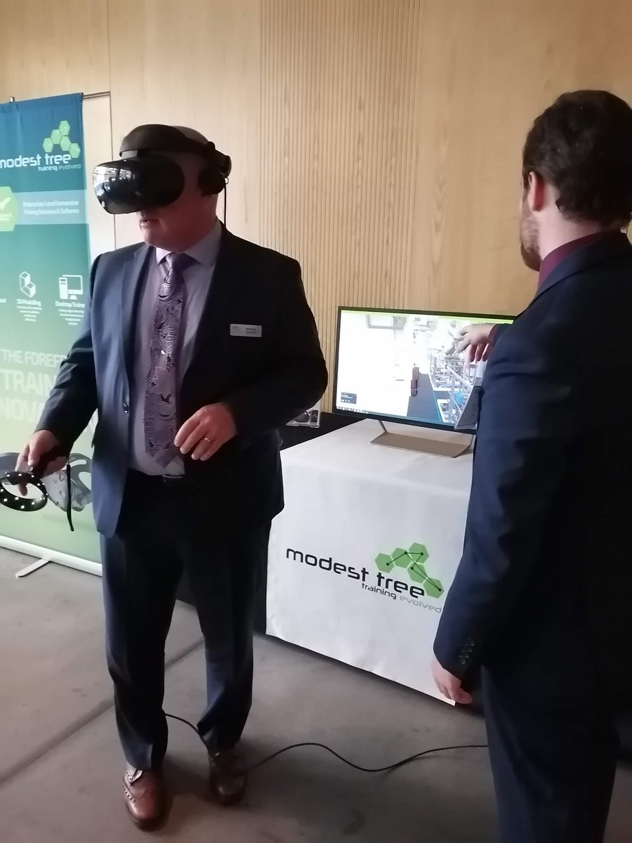 modesttree's tweet photo. It's day 1 of #DEFSECATL! We started off with a presentation and product showcase at the #Connector2019, and we're excited to see more of our partners, clients, and friends as @DEFSECAtlantic continues... https://t.co/mc6IvzZ5ID