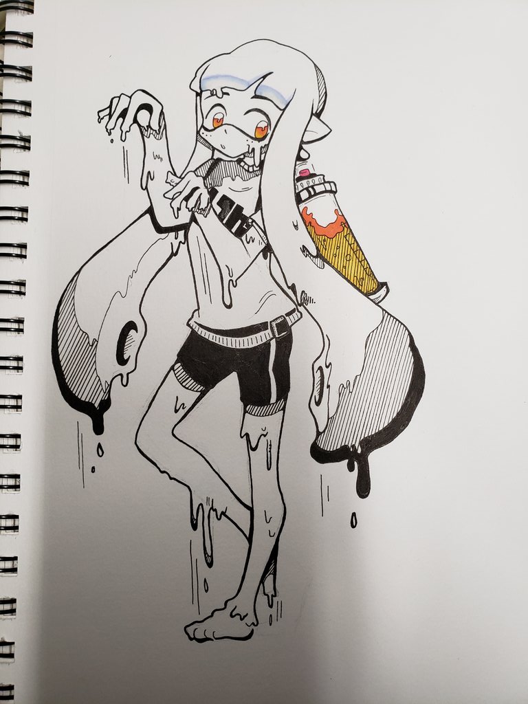 KumoDoggo's tweet photo. First Splatober/Inktober of the day! I'll try to have this challenge completed, it starts off going good then later its really bleh!
#inktober #inktober2019 #splatdatink #gummistarbaby #splatdatspookyink #splatdatspookyink2019 #fanart #traditionalart #art #traditional #copic https://t.co/jdPafrgLde