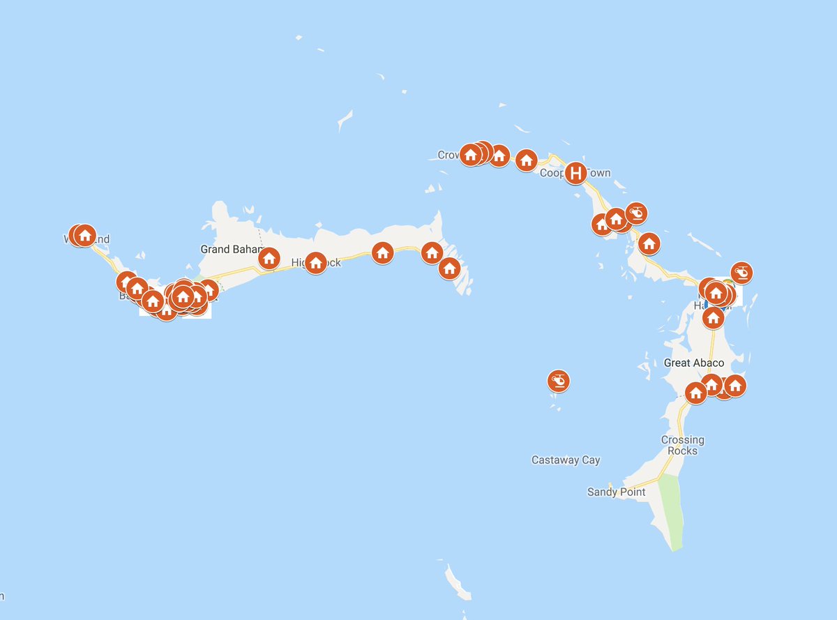 chefjoseandres's tweet photo. It’s been one month since Hurricane Dorian hit Bahamas...flattening communities &amp; displacing thousands. Since we arrived @WCKitchen has served over 700,000 meals to over 200 places across the islands. Here’s our map of what we’re doing with your support! https://t.co/awVMorWVYq https://t.co/JlVM0lMfGx