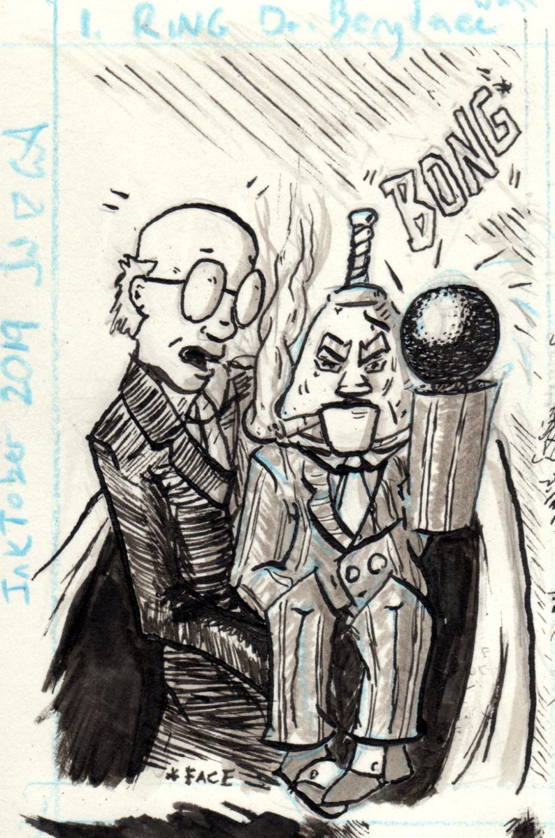theslimjames's tweet photo. #Inktober2019 Day 1: #Ring #DrBong + #Scarface = #DrBongFace #comicart https://t.co/IRQq4oSUMP https://t.co/l43xZCzFz9
