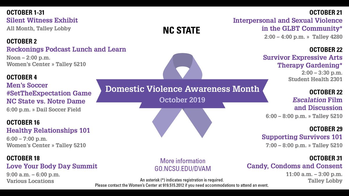 PackMensSoccer's tweet photo. October is Domestic Violence Awareness Month, and our #SetTheExpectation game is on Friday night. 

For another way to get involved with #SetTheExpectation, consider donating to the @NCSUWomensCtr Molly Hays Glander Program Endowment.

🔗 https://t.co/JOujjq3T3O https://t.co/xgNmCtkkrZ