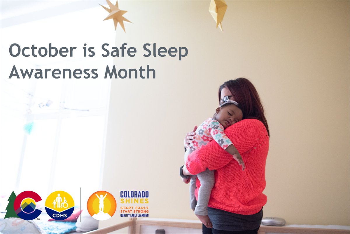 COShines's tweet photo. Today is the first day of Safe Sleep Awareness month! Practice #safesleep everywhere your baby goes! Infants should be sleeping ALONE, on their BACK, in a CRIB. #backisbest #safesleepawarenessmonth #abcsofsafesleep #safesleep https://t.co/Y0Y3tvcfQX