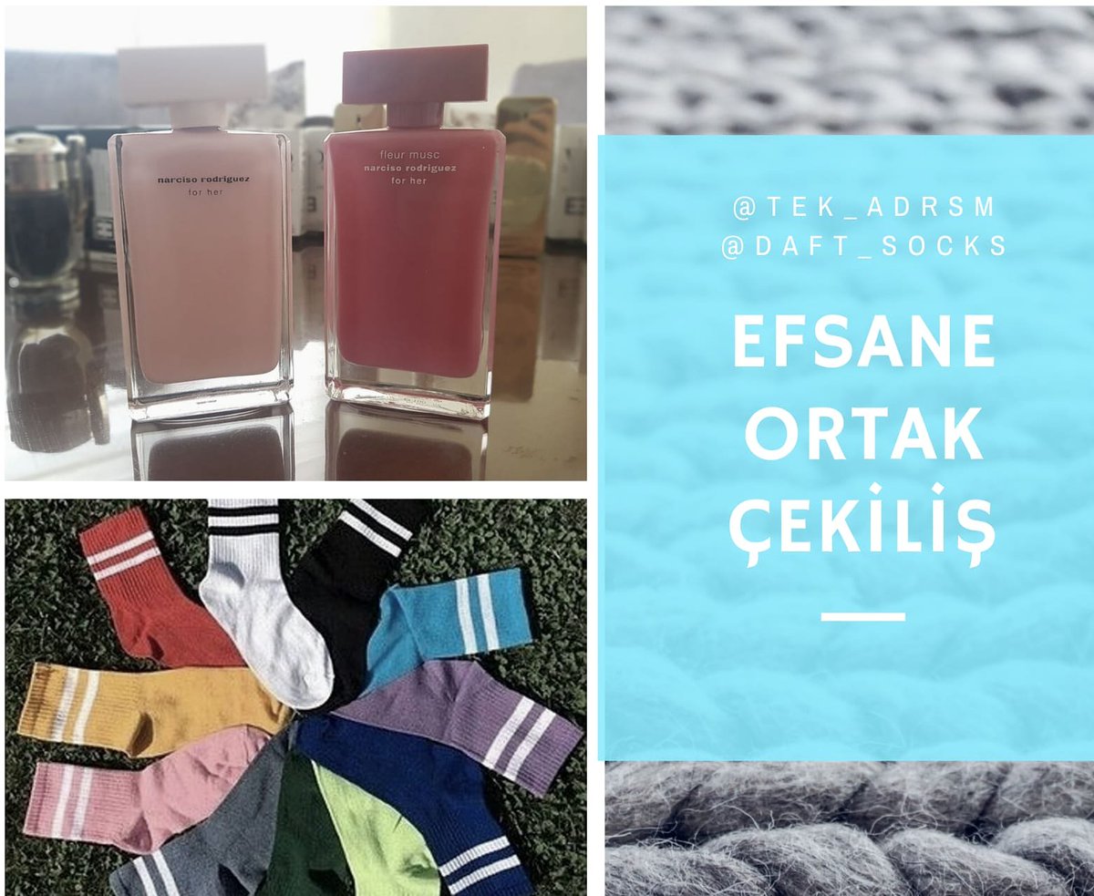 …………SAYFAMIZDA ÇEKİLİŞ VAR…………
ÇEKİLİŞİMİZDE;
 1. YE 1 TESTER PARFÜM VE 3 TENİS ÇORAP
2. YE 1 TESTER PARFÜM VE 2 TENİS ÇORAP
3. YE 1 SKULENT ÇİÇEK VE 1 TENİS ÇORAP
ÇEKİLİŞE KATILMAK İÇİN ve bilgi almak için instagram sayfalarını takipte kalın
•<a href="/tek_adrsm/">HAMİ ERASLAN</a> ve <a href="/daft_socks/">DAFT SOCKS</a>