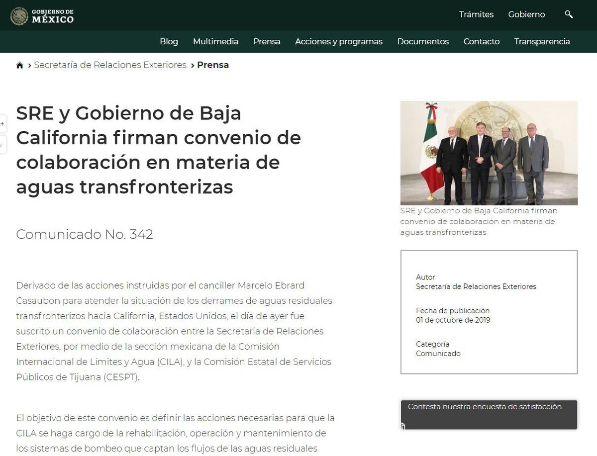 carlos_glezgtez's tweet photo. "The agreement defines the actions so that @cilamexico takes charge for the rehabilitation, operation and maintenance of the pumping systems that capture the flows of the transboundary wastewater of the Tijuana River Valley." 🇲🇽🇺🇸 #PressRelease via @SRE_mx https://t.co/zdJoJmtoOD https://t.co/OQkUPGNlD8