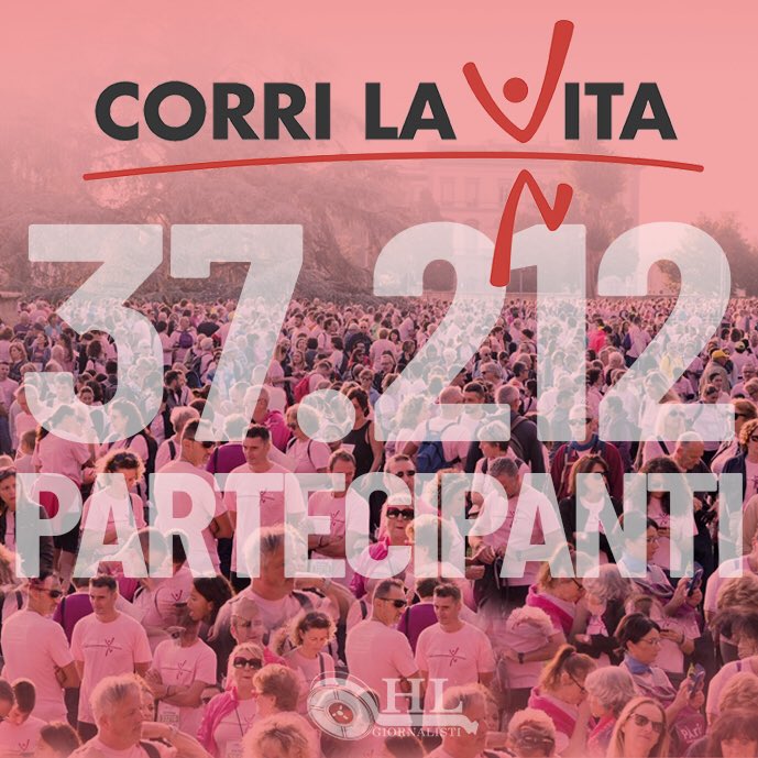 HLstampa's tweet photo. Grande successo per la XVII edizione di @Corrilavita
Raggiunto il 𝗿𝗲𝗰𝗼𝗿𝗱 di 37.212 partecipanti e 646.500 euro raccolti! 🎗🏃♀️🏃♂️
#corrilavita #clv2019 https://t.co/k5zWGmHFsC