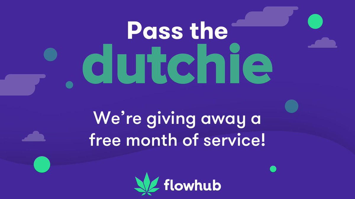 FlowhubCo's tweet photo. Did someone say #passthedutchie? We did! When new customers sign up for both Flowhub &amp; @getdutchie, you'll get your first month of both services free! 🤑That's a $750 value in savings! Offer valid until Oct. 31. Get your deal: https://t.co/4aE775reYu #cannabis #dutchie #cannatech https://t.co/dHUBMYGkA6