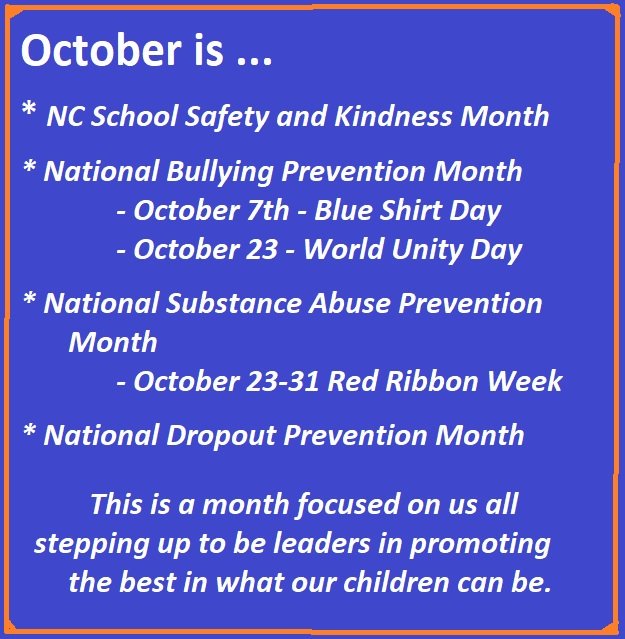 NCDPISC's tweet photo. Happy Fall, y'all! October kicks off a lot of focus on well-being and kindness. If you have pictures from your activities to share, please include us with #NCDPISC and #NCEd. (Be sure you have permission to share student photos.) https://t.co/xAX1l0wFdI