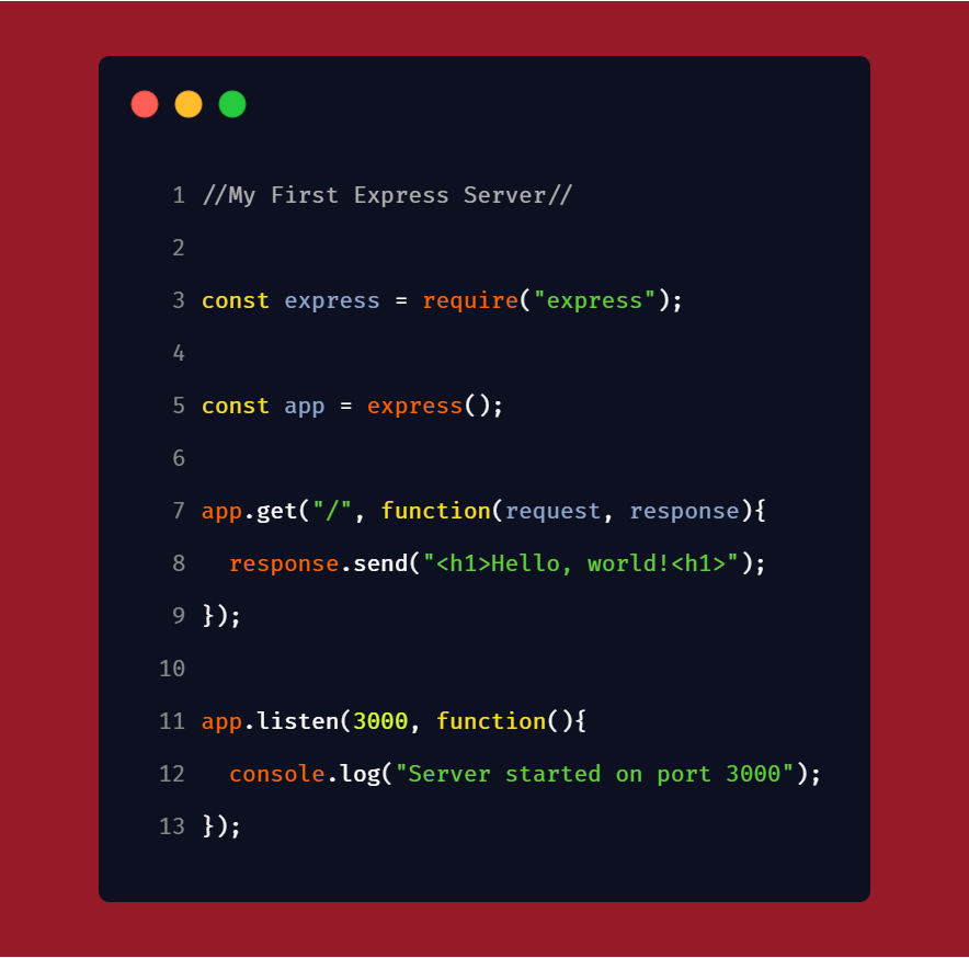 carolcodes_'s tweet photo. Started Backend Development quite recently and now creating an express server....
#backenddevelopment #expressserver #womenintech #100DaysOfCode #webdevelopment https://t.co/F8KmpHpXt0