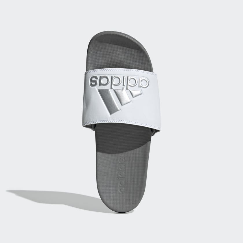 adilette comfort slides silver
