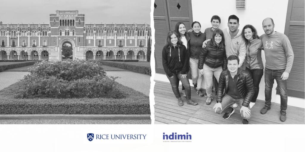 indimin's tweet photo. INDIMIN fue seleccionado para una consultoría del MBA de la @RiceUniversity. Trabajaremos durante 2 meses con estudiantes que están terminando el Master y con profesores internacionales expertos en management y comportamiento organizacional. 👊
#GoIndimin https://t.co/icDnqoF1qx