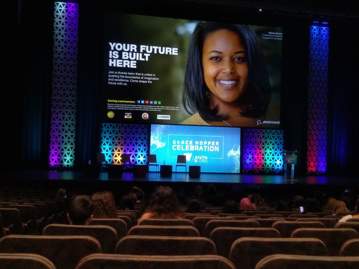athirana's tweet photo. First time at GHC. Excited, super nervous and really happy to be here. #GHC19 #FirstTimer https://t.co/DVzx3m2Rq8