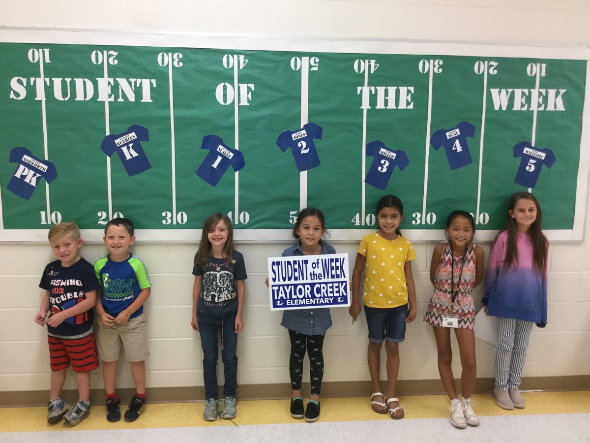 This week's team of Students of the Week are some outstanding students.  They include: William Ashworth, Matthew Ruehlen, Skylynn Slagle, Mylee Jones, Emma Miller, Joleigh Muse, &amp; Falon Williams.  Great job guys! <a href="/lampasastce/">Taylor Creek Elementary</a> #thinkbiglisd #thinkbigtce
