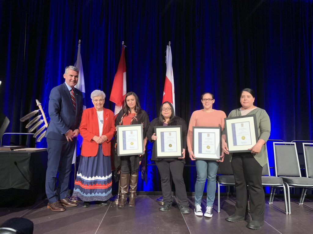 MK_Education's tweet photo. Congrats to the award winners who were recognized at the Treaty Day celebrations!
Sister Dorothy Moore Award
Tiffany Gould (Way)
Sarah Doucette (MB2)
Nicole Johnson (Esk)
Mary Elizabeth Denny (Esk)

Donald Marshall Sr. Award
Christena Dykstra  (PL)
Bertram Bernard Jr. (Esk) https://t.co/eIsaAGOx43