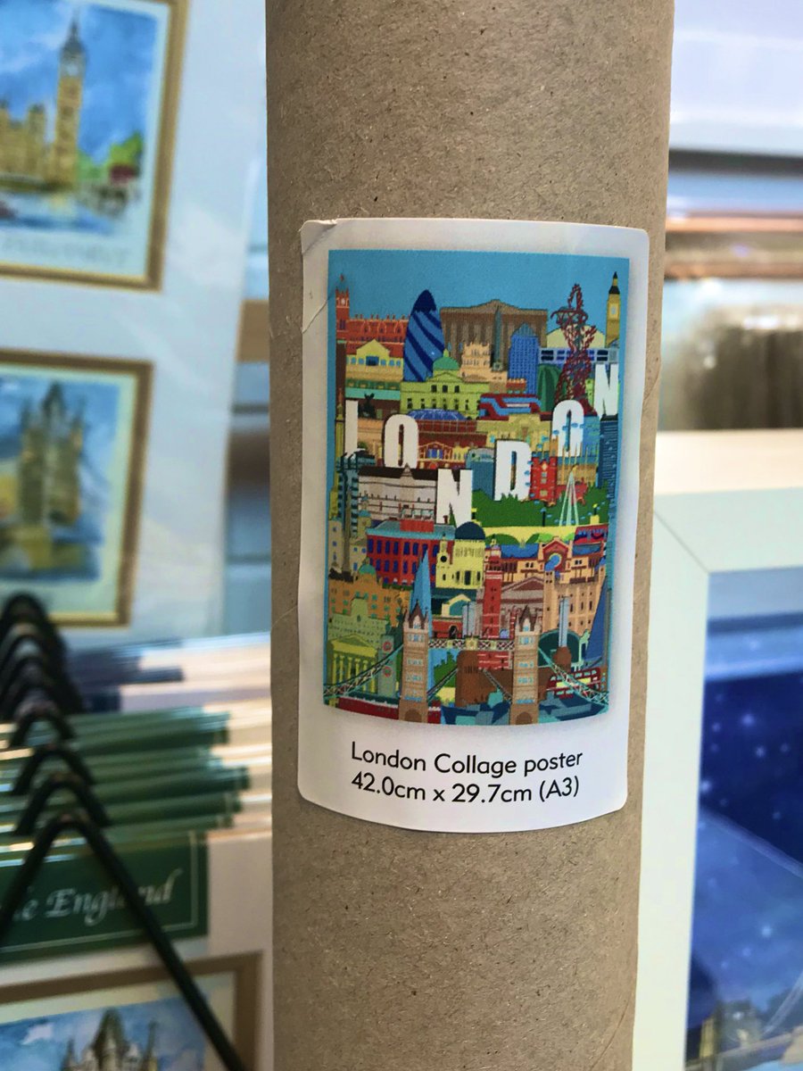 _DoodlingAround's tweet photo. My #LondonCollage posters are now back in stock @TowerBridge gift shop pop in to pick one up it’s a short walk and pleasant stroll from Tower Hill and London Bridge stations 😀 https://t.co/3aIUHUVeeR