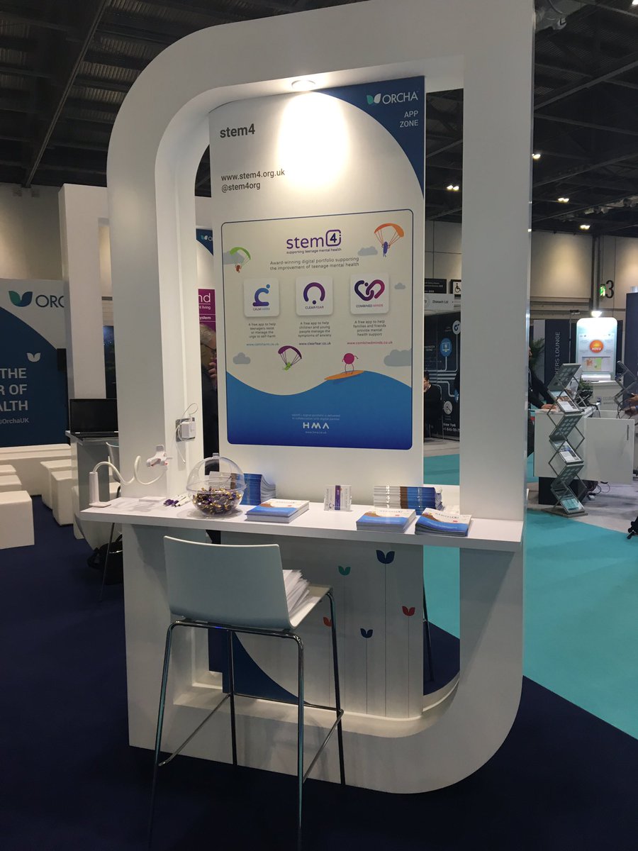 stem4org's tweet photo. It was great meeting so many people @HETTShow today - if you missed us today come &amp; see us tomorrow on the @OrchaUK stand &amp; find out more about @calmharmapp &amp; @clearfearapp 

#digitalhealth #HETT19 https://t.co/WmFRAHi1G6
