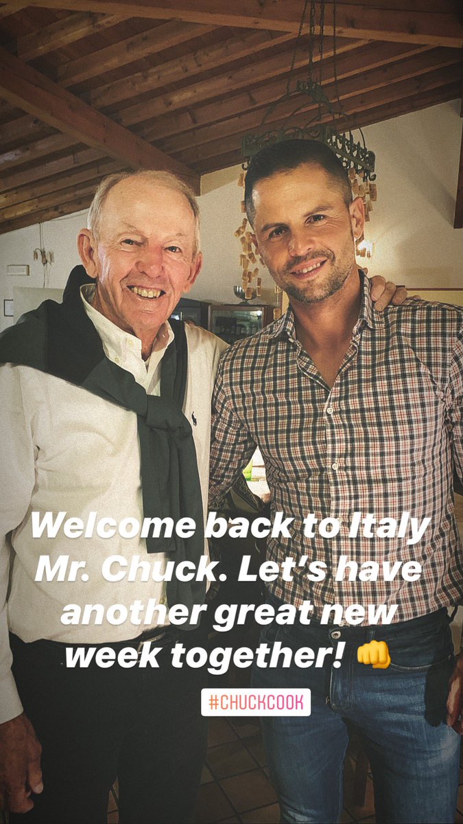 ZanardelliGolf's tweet photo. Welcome back to Italy Mr. Chuck. Let’s have another great new week together! 👊 #ChuckCook https://t.co/nXu17eSm9W