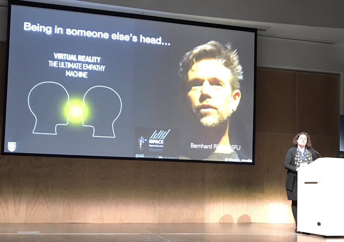 HealthWorksBC's tweet photo. Each of us experiences pain differently. Pain is very difficult for medical students to understand. @krebs_claudia speaking on virtual reality used in teaching about pain at #interfacesummit @interfacehealth #cdnhealth #bchc https://t.co/A3xpTOIul0