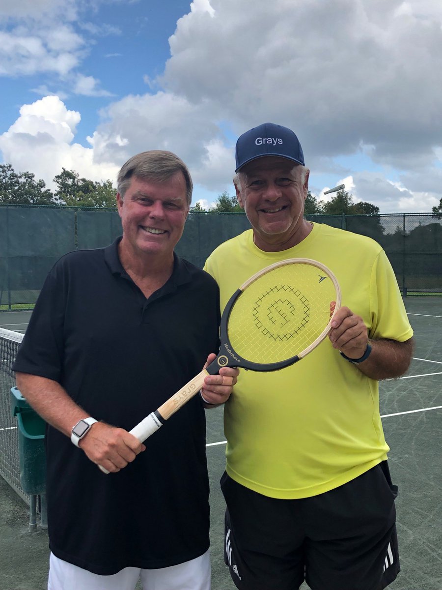 marescop's tweet photo. With Former world #4 Roscoe and the new Grays Masterpiece wood racquet. https://t.co/YxNtIin7f6