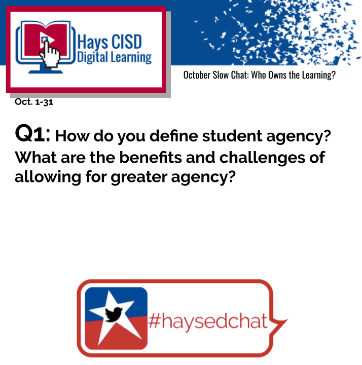 iMacmulligan's tweet photo. October #haysedchat Q1 posted below. Be sure to start your reply with A1: to help organize the chat. https://t.co/CurAqCimLi