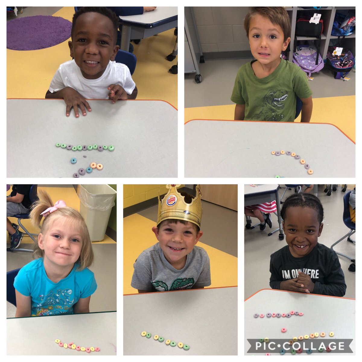 MsflickK's tweet photo. Learning patterns is always more fun with fruit loops! #FBES #spsk12proud #WEAREONEatFBES https://t.co/FLLXOP63pa