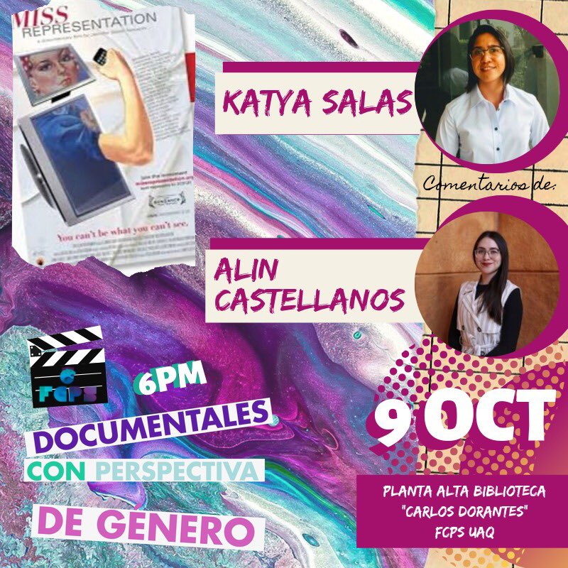 heforsheqro's tweet photo. Ciclo de Documentales con Perspectiva de Género! Te esperamos! #HeForShe #SomosHeForShe #IgualdaddeGénero https://t.co/1mqaDO9Cf1