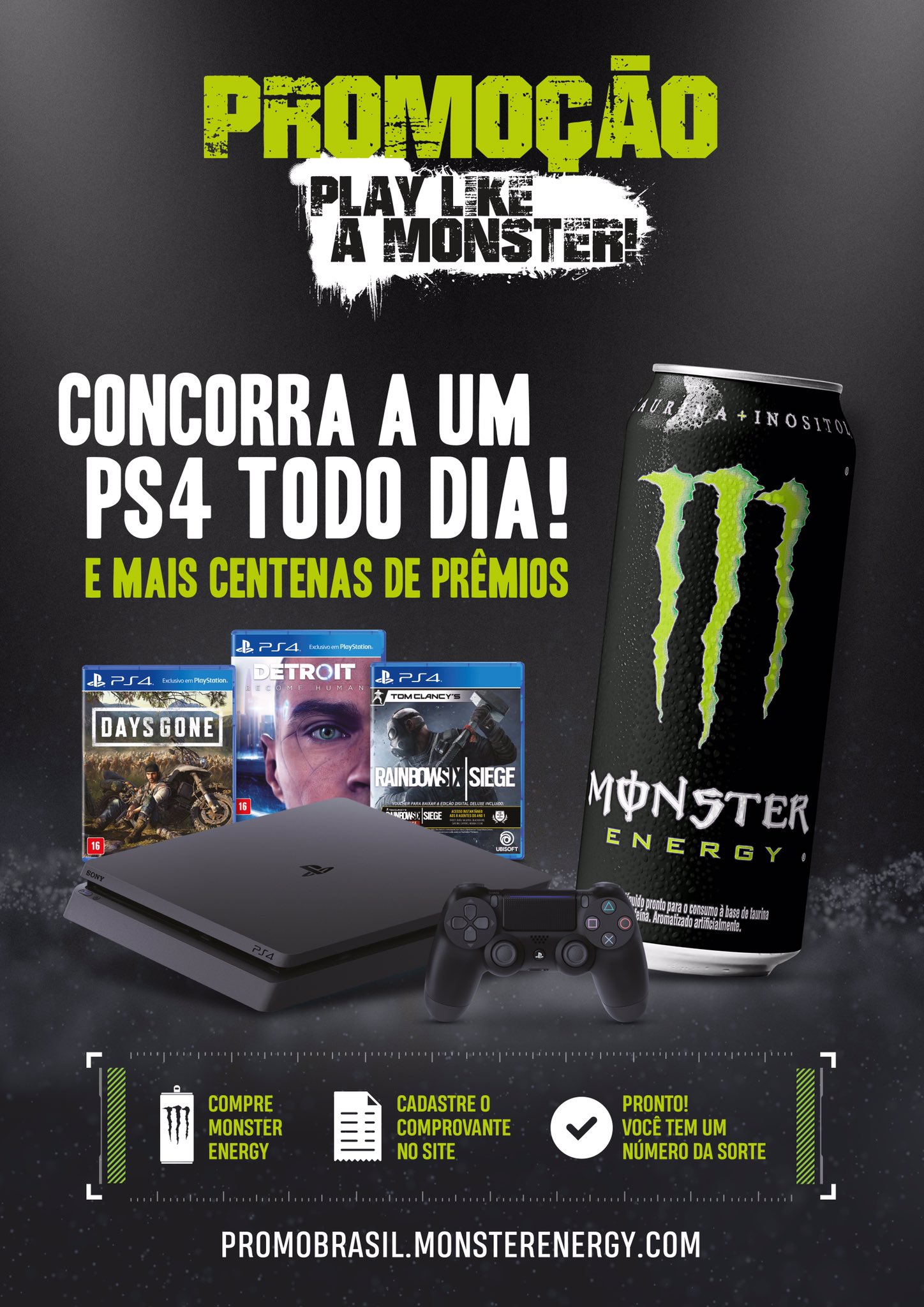 Play Like a Monster: Promoção dá um PS4 por dia e mais prêmios!