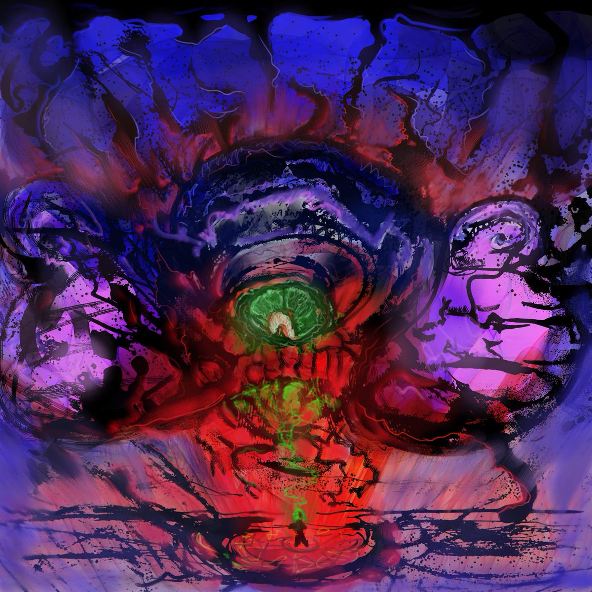 geology_johnson's tweet photo. #Inktober2019 Day1 "ring" cheating by using digital inks in #Painter2018 but so what, it's getting me drawing again after a long hiatus. :) https://t.co/dOilEWoNa6