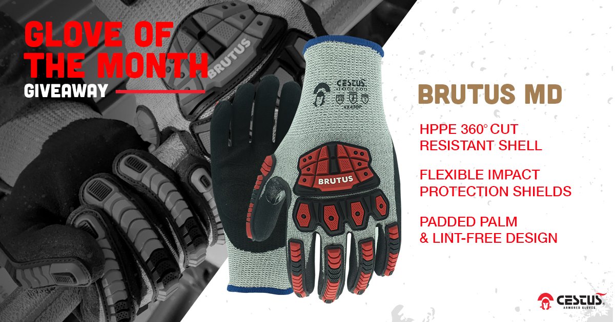 CestuslineInc's tweet photo. The Cestus Armored Gloves recently introduced our new Battle Proven hand protections, Brutus Series. Brutus MD of the Brutus Series has come for the October 2019 giveaway! Please enter: https://t.co/QS7tthgKWh to win!
#freebies #free #giveaway #giveaways #workgloves #oilandgas https://t.co/KRnoVnUBW8