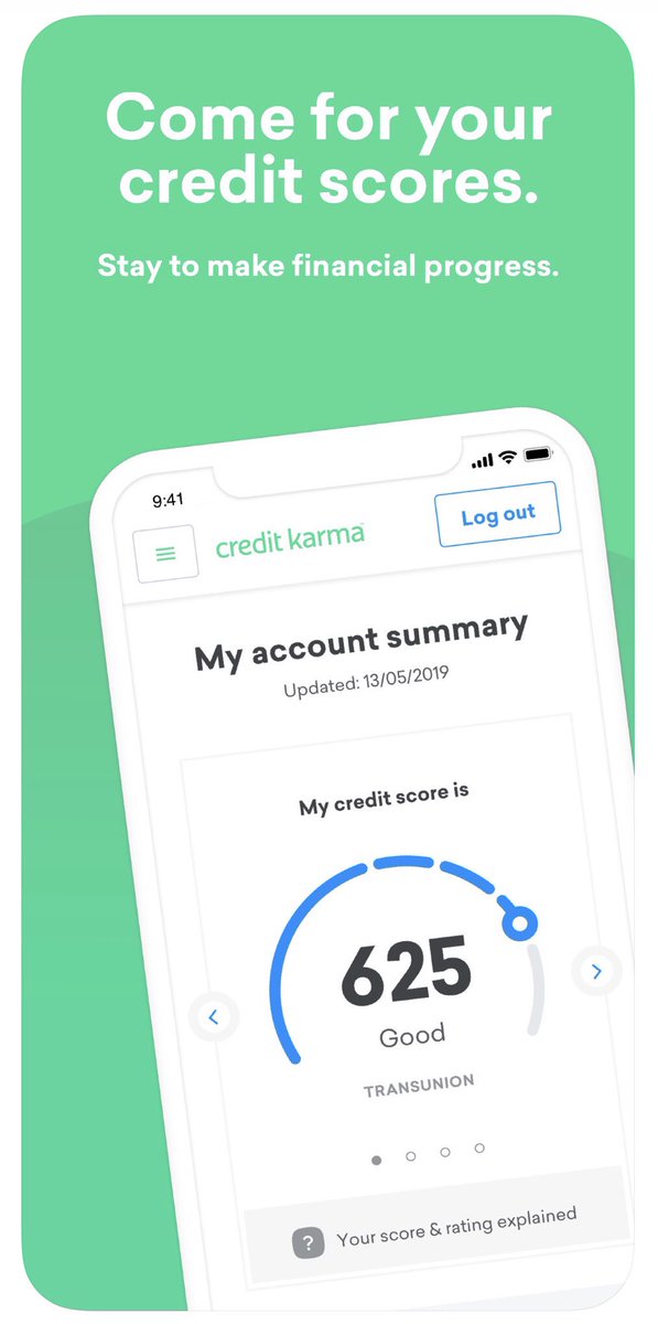 Credit Karma is also another completely free app that allows you to check your score and gives you tips to help build up your credit score It will also alert you to any changes that may occur on your credit file