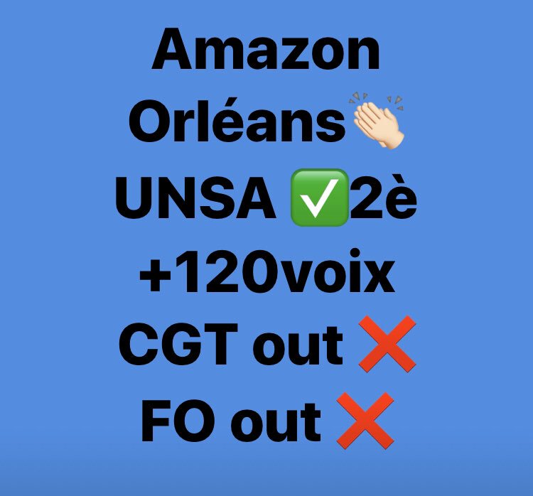 UNSA_DevCom's tweet image. Résultats des élections CSE a @amazon #Orléans : un second tour est organisé pour attribuer les sièges. #Unsa #LeSyndicatQuiMonte #EtCestPasFini