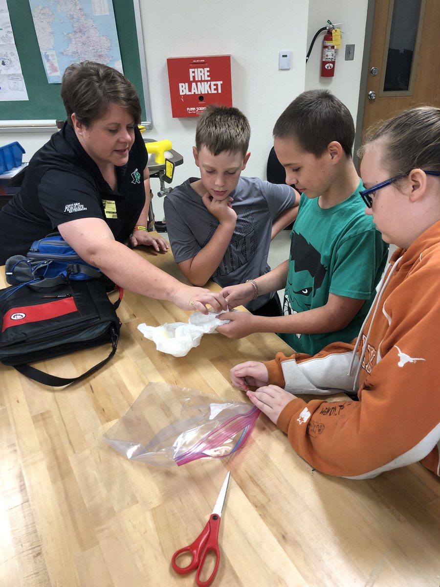 Palmer1205's tweet photo. Thanks to Grayson County 4H for a great lab on hydrogels today! #room1217 #4HSTEMLAB https://t.co/JXmVubuTIn