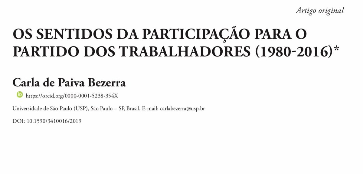 Após mais de 2 anos de submissão, está disponível online na RBCS meu primeiro artigo A1/A2. Acessem em: dx.doi.org/10.1590/341001…