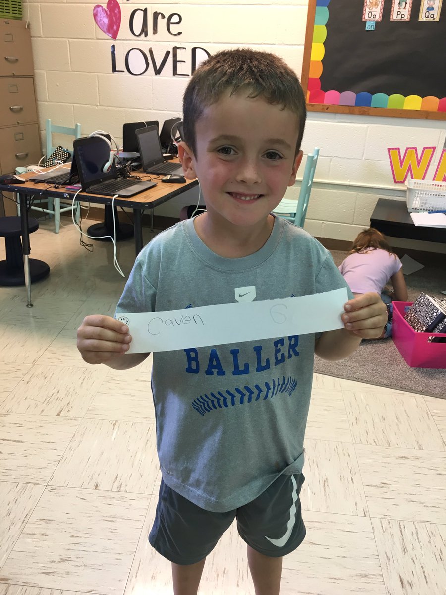 When it comes to writing your name, practice makes perfect! I’m so proud of the progress this boy has made with his handwriting. ✏️ 📝 #TvTigers2019 <a href="/drlanaluttrell/">Lana Luttrell</a>
