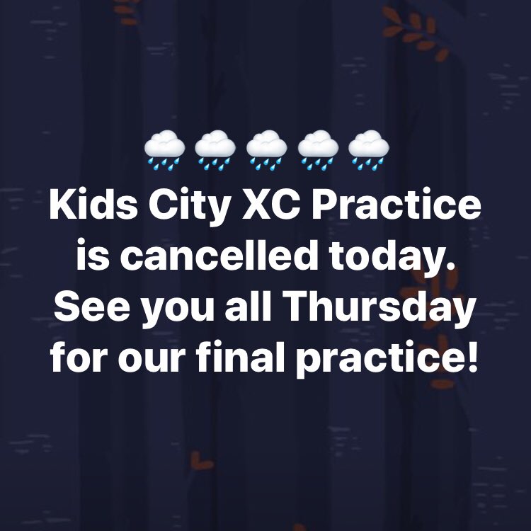 🌧Practice is cancelled today 🌧
.
🎉See you Thursday for our end of season celebration!