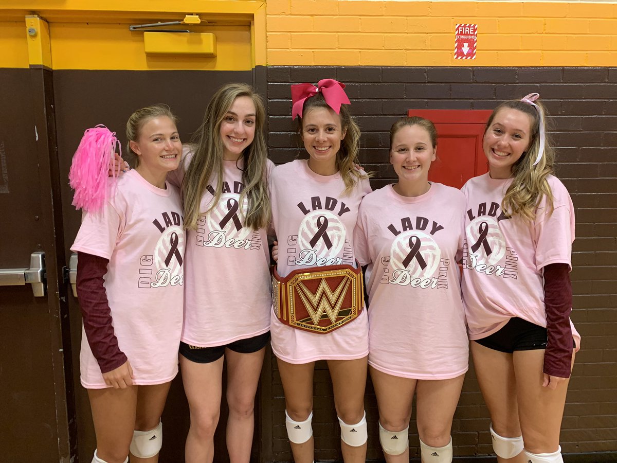 deerparkVB's tweet photo. Winner winners!! All lady deer teams beat Westbrook 🤩🤩🤩 awesome pink out tonight and thank you for everyone who bought raffle tickets!! #pinkout #dpvb #breastcancerawareness https://t.co/Q8Fk8B6Oix