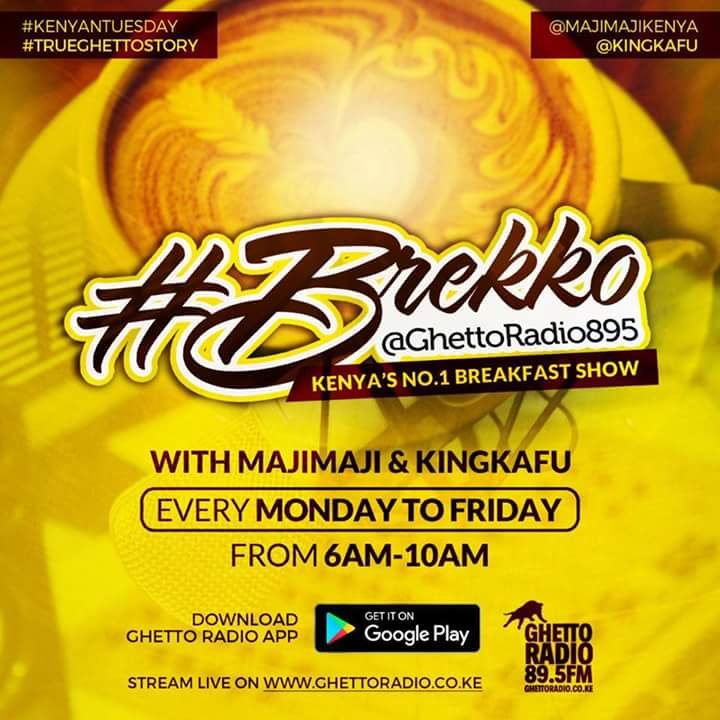 <a href="/GhettoRadio895/">Ghetto Radio</a> 
The baddest show inside baddest station 89.5 
<a href="/MajimajiKenya/">MAJIMAJI</a> 
<a href="/nicmuhando/">MUHANDO</a> 
<a href="/Elishifa/">Wairimu's  Daughter</a> #Brekko