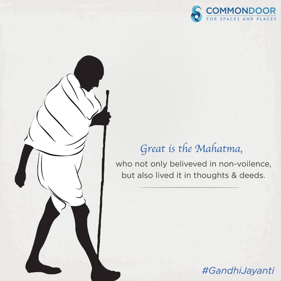 COOMMONDOOR's tweet photo. Remembering Father of the Nation #MahatmaGandhi on his 150th Birth Anniversary๐๐ป
#MahatmaGandhi #GandhiJayanti #GandhiAt150 #Commondoor https://t.co/Ik5iZGANXV