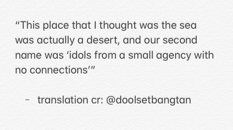 6. Sea became the desert.Yoongi realises that although debuting was their dream, its not what they thought it’d be.the music industry was cruel & unwelcoming. very quickly they found themselves in the desert once again #BeyondTheLyric