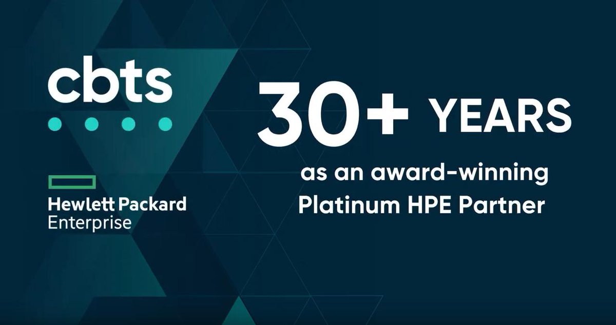 jefffoxhoven's tweet photo. 260+ @HPE technical and sales certifications set @CBTSConnect apart, enabling us to deliver state-of-the-art #server, #storage, and #networking solutions to meet any business need. https://t.co/cc3maRV3OO Learn more about CBTS offerings: https://t.co/sEBdUvNQJg https://t.co/f1WlwL8QlT