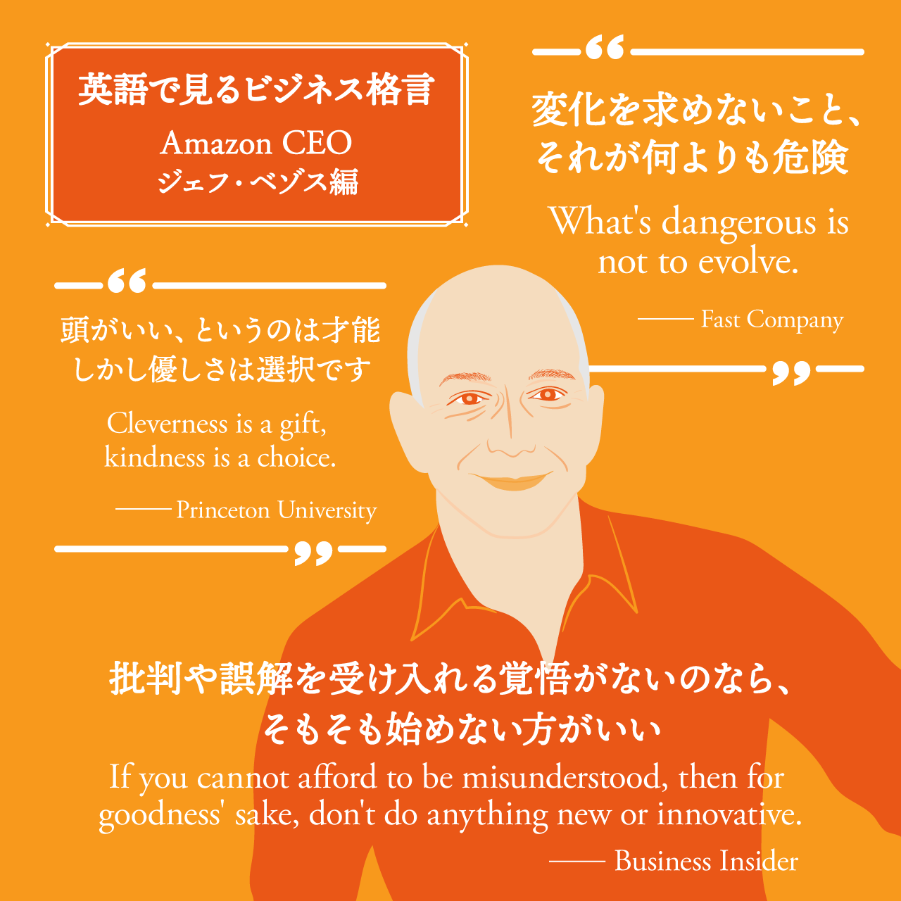 Newspicks ニューズピックス Na Twitteru What S Dangerous Is Not To Evolve 変化を求めないこと それが何よりも危険 英語で見るビジネス格言 Amazon Ceo ジェフ ベゾス編 T Co Gtnawgbko4 Twitter