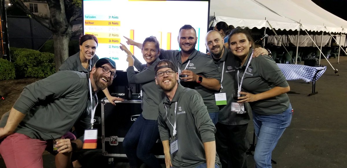 NatalieLVRG's tweet photo. My awesome group at the Welcome Party at #LinkUp19 3rd place!!!! @HRATYOURSERVICE #LVRGFunAF @Daveburrington and I need development too!!!! https://t.co/uBwcQEJZK3