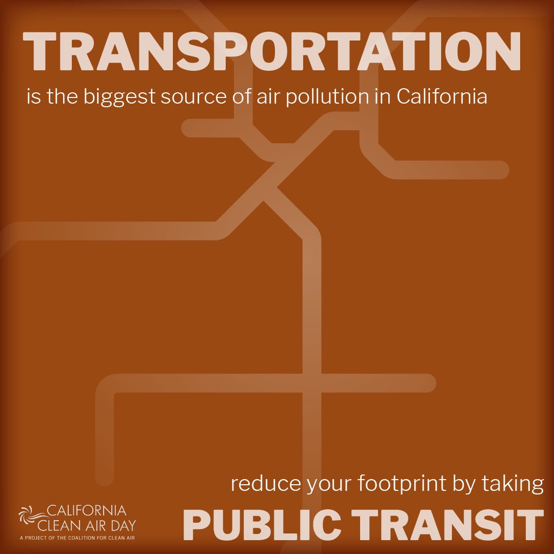 ZeroWaste4LA's tweet photo. #CleanAirDayCA is TOMORROW! @CleanAirDay

Over 70% of commuters in California drive to work alone EVERY DAY! That’s over 12 Million people emitting a pound of CO2 EVERY MILE!

Take the Clean Air Pledge:
- Carpool More
- Ride Public Transit
- Bike, Walk or Scoot for trips <1 Mile https://t.co/Lh9W85IGdc
