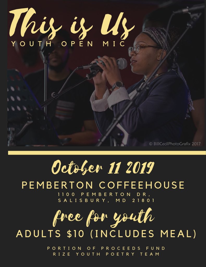 AmSaidIt's tweet photo. October 11 @ Pemberton Coffee House! FREE for Youth (19 and younger) Adults $10 (includes meal) https://t.co/WtM1hqt1Jr