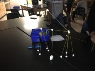 BerryMiller_JH's tweet photo. Cool teaching & awesome learning in 7th Gr. Science's Mrs. Schaefer's class. 🧪 A STEM Challenge: building the highest tower w/ only noodles, marshmallows & tape; Diffusion with M&M’s & an edible plant cell! #CandyInClass #ScienceRocks #WeArePearlandISD https://t.co/YXE5xiv2ab