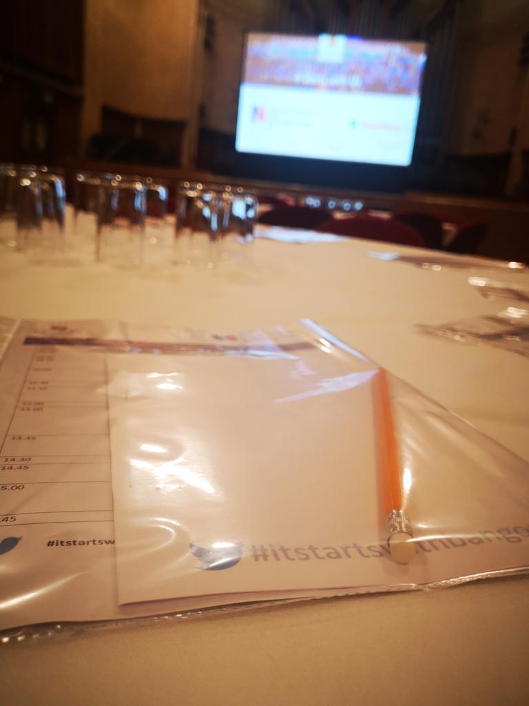 Ready for the mornings conference! Been a lot of hard work by <a href="/amybabs87/">Amy Hughes</a> and this will 100% show! Very excited 😊 #itstartswithbangor